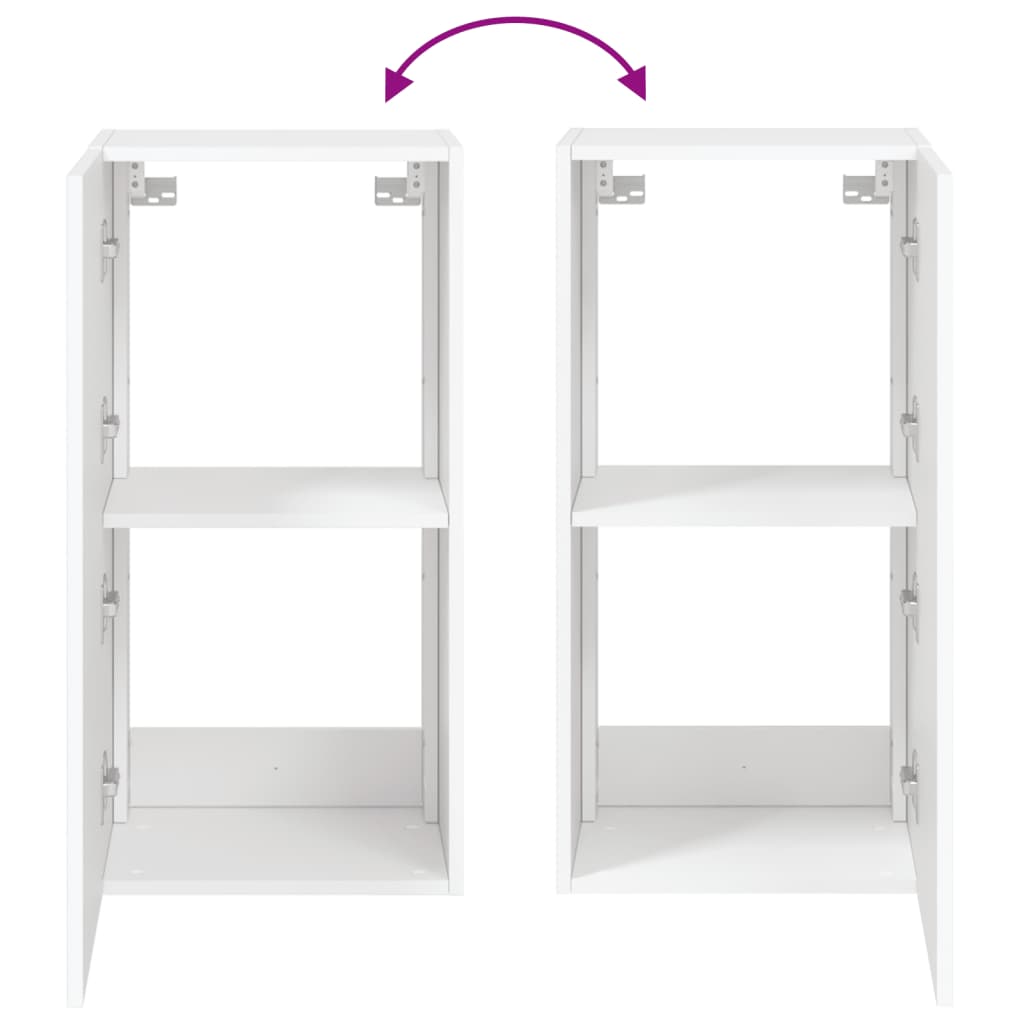 Móvel de parede para TV com luzes LED 40,5x35x80 cm branco