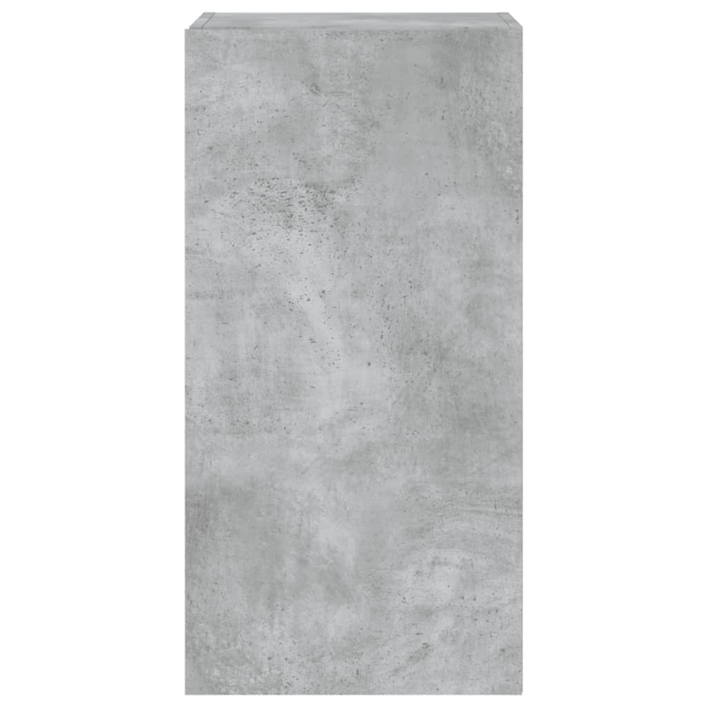 Móvel de parede p/ TV c/ luzes LED 40,5x35x80 cm cinza cimento