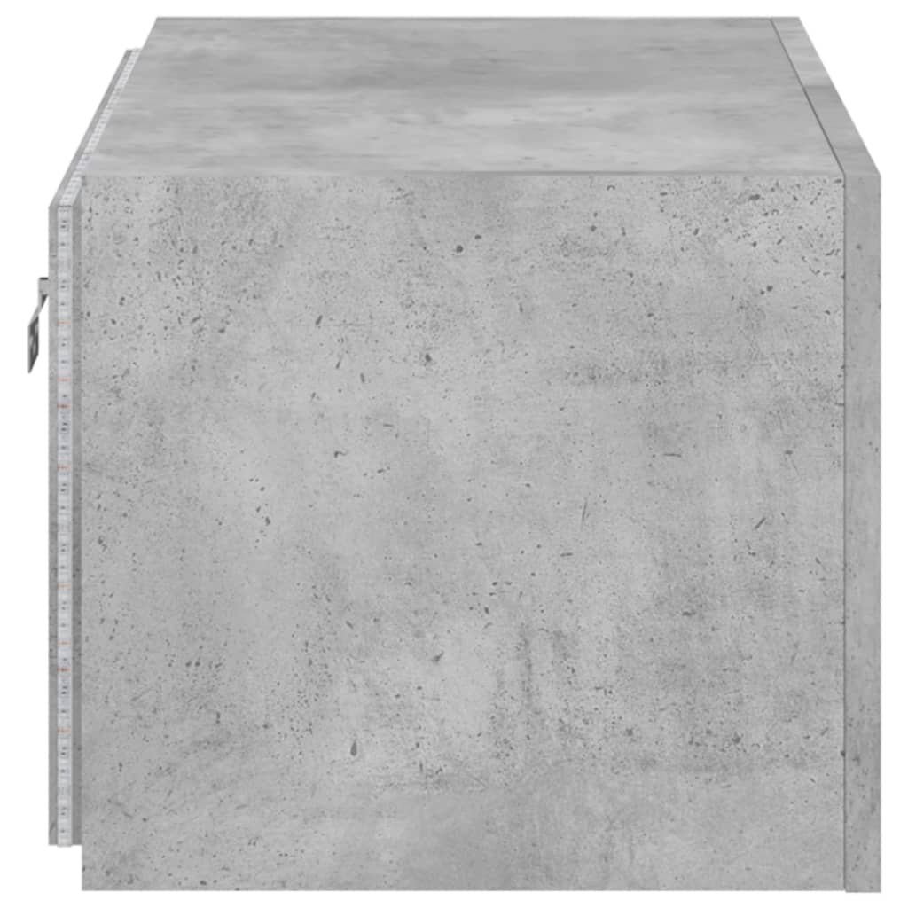 Móvel de parede p/ TV c/ luzes LED 60x35x31 cm cinza cimento