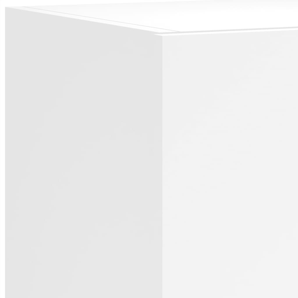 Móveis de parede p/ TV com luzes LED 2 pcs 80x35x31 cm branco