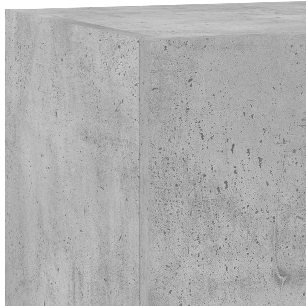 Móvel de parede p/ TV c/ luzes LED 80x35x31 cm cinza cimento