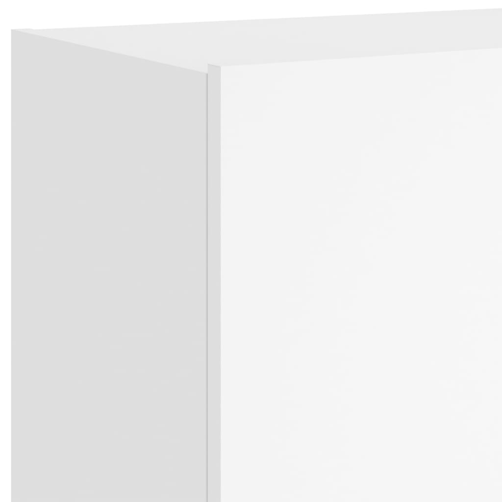Móvel de parede para TV com luzes LED 60x35x41 cm branco