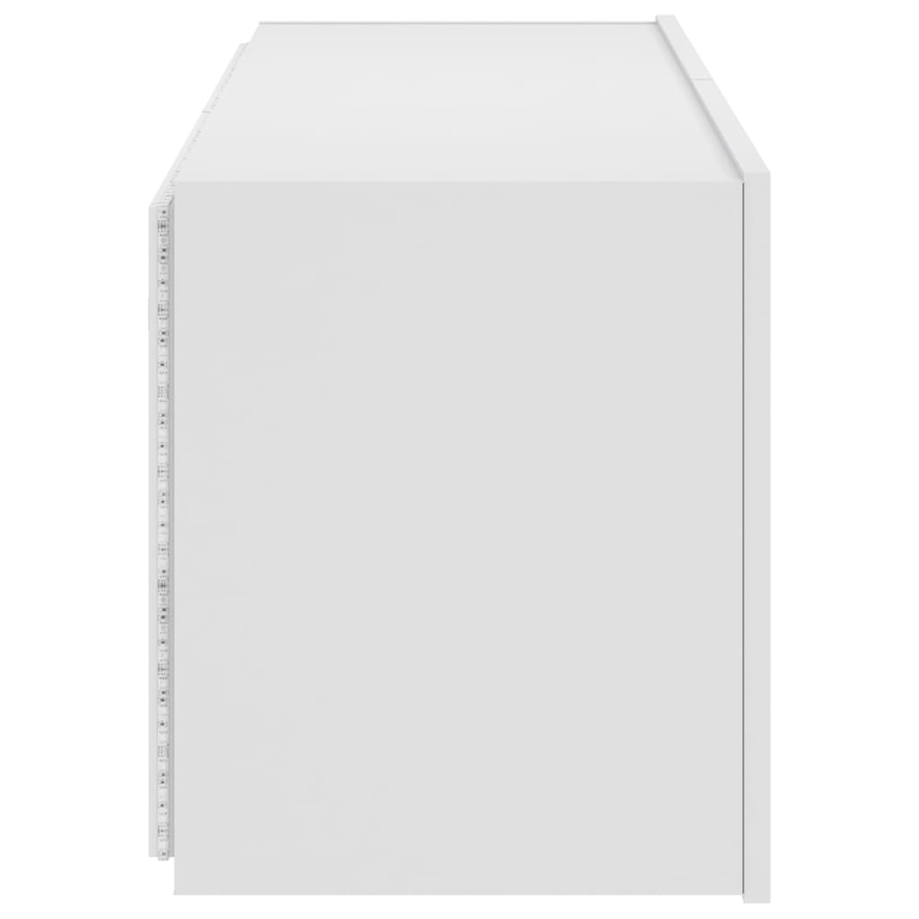 Móvel de parede para TV com luzes LED 100x35x41 cm branco
