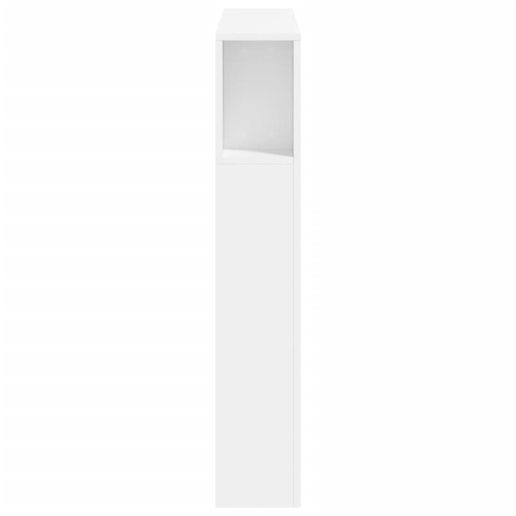 Cabeceira cama c/ LEDs 100x18,5x103,5 cm deriv. madeira branco