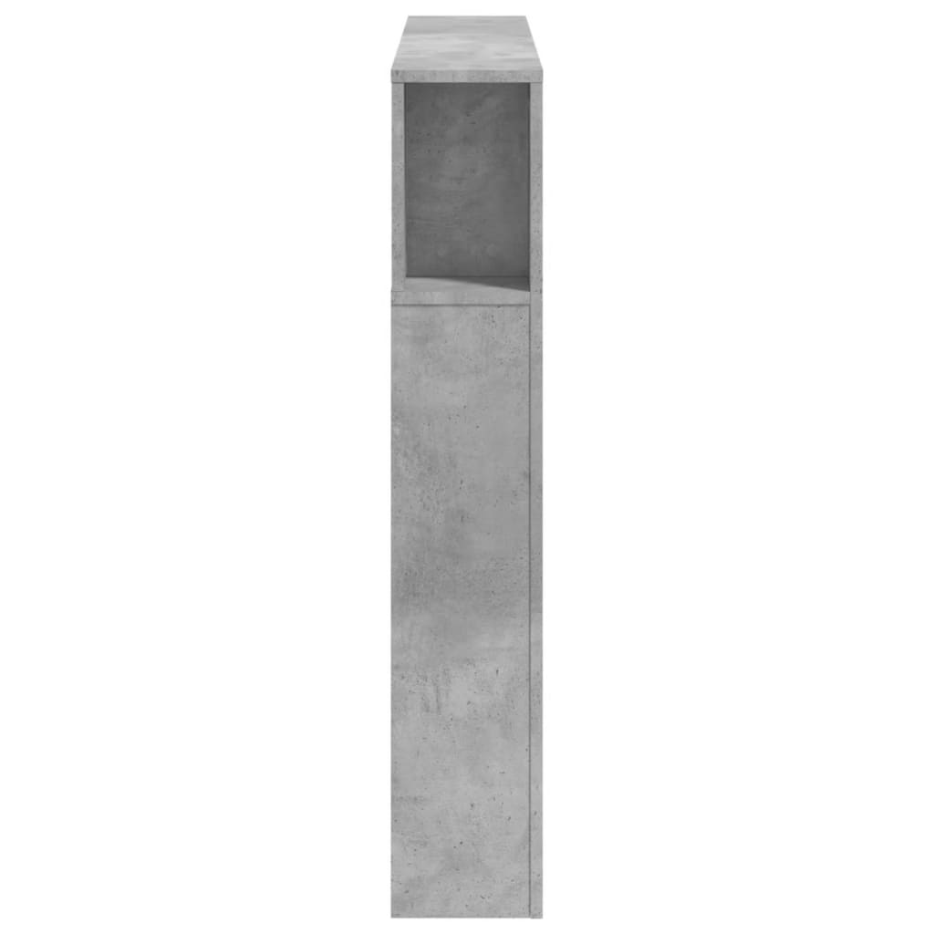 Cabeceira c/ LEDs 120x18,5x103,5 cm cinzento-cimento