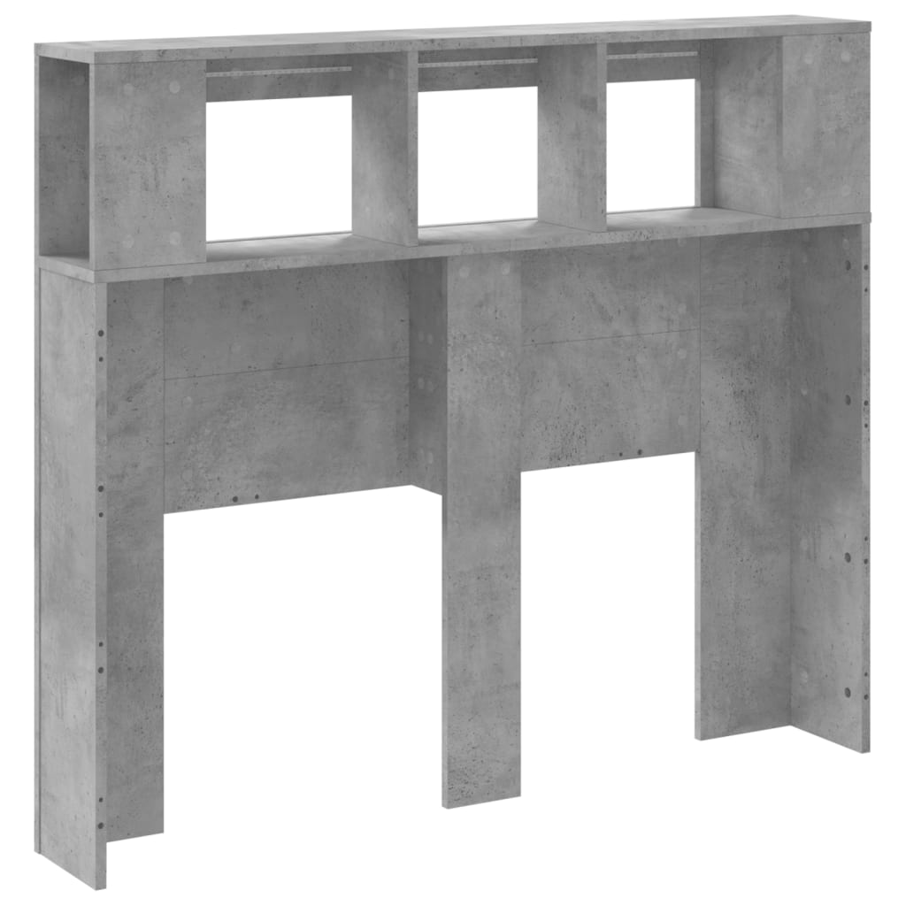 Cabeceira c/ LEDs 120x18,5x103,5 cm cinzento-cimento
