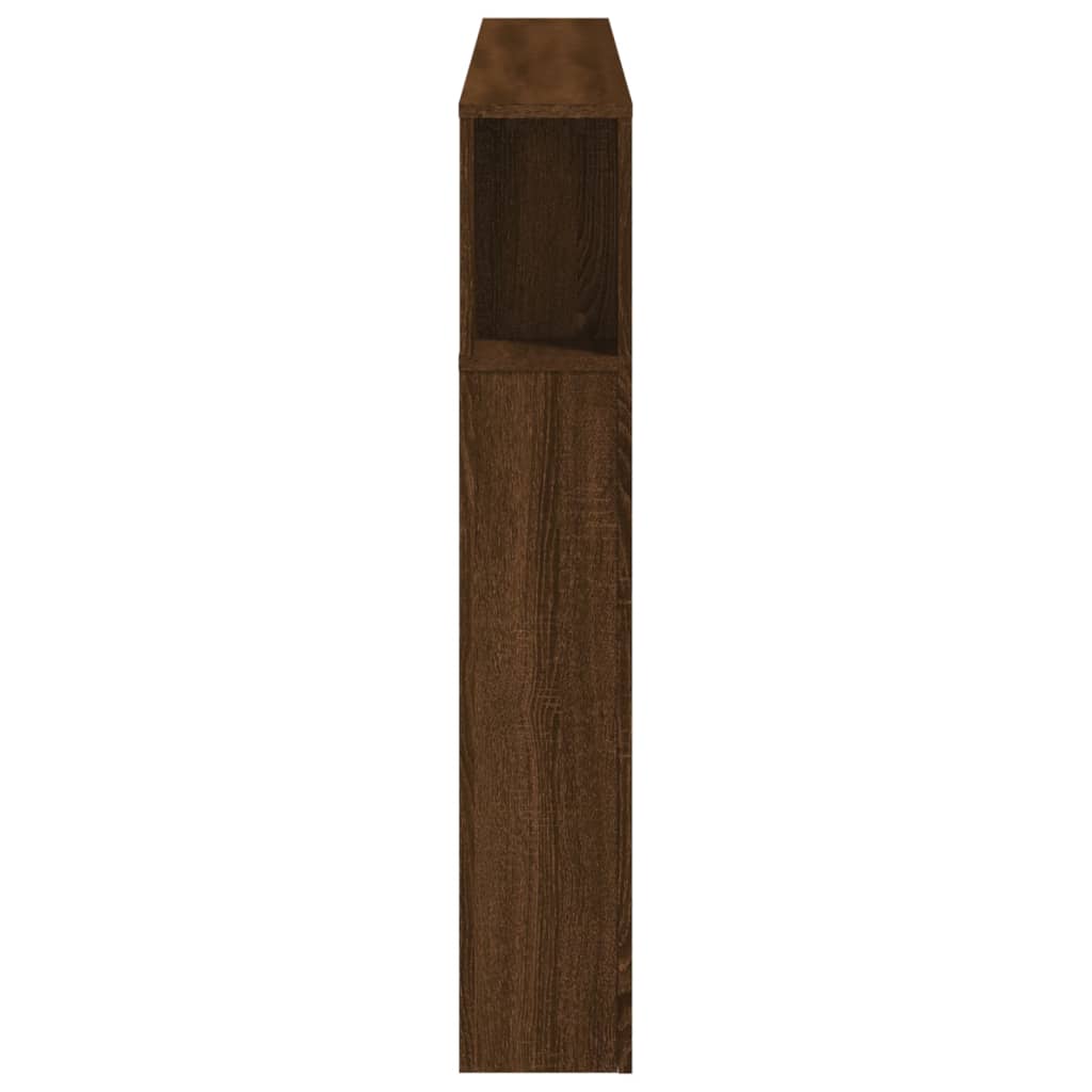 Cabeceira c/ LEDs 160x18,5x103,5 cm carvalho castanho