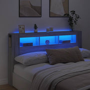 Cabeceira c/ LEDs 180x18,5x103,5 cm sonoma cinzento