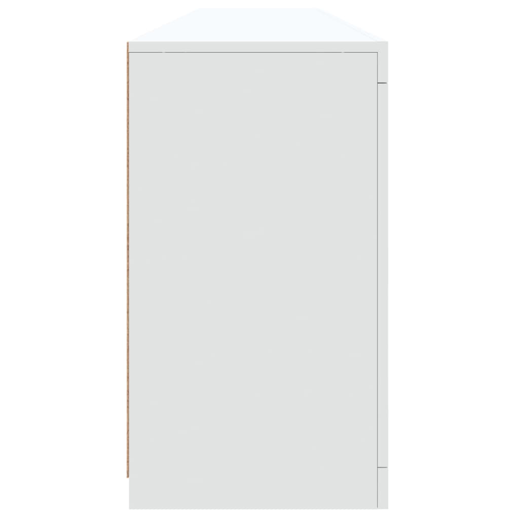 Aparador com luzes LED 202x37x67 cm branco