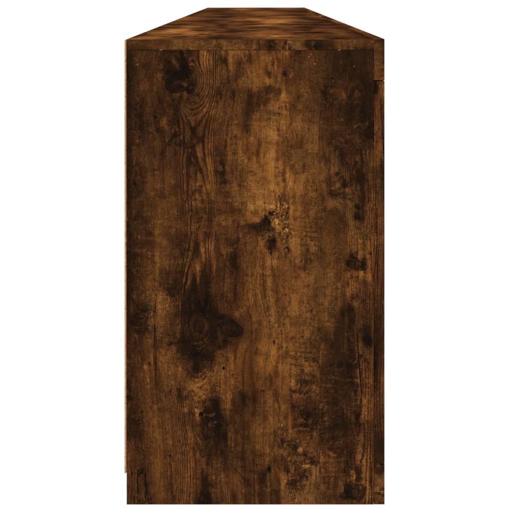 Aparador com luzes LED 283x37x67 cm carvalho fumado