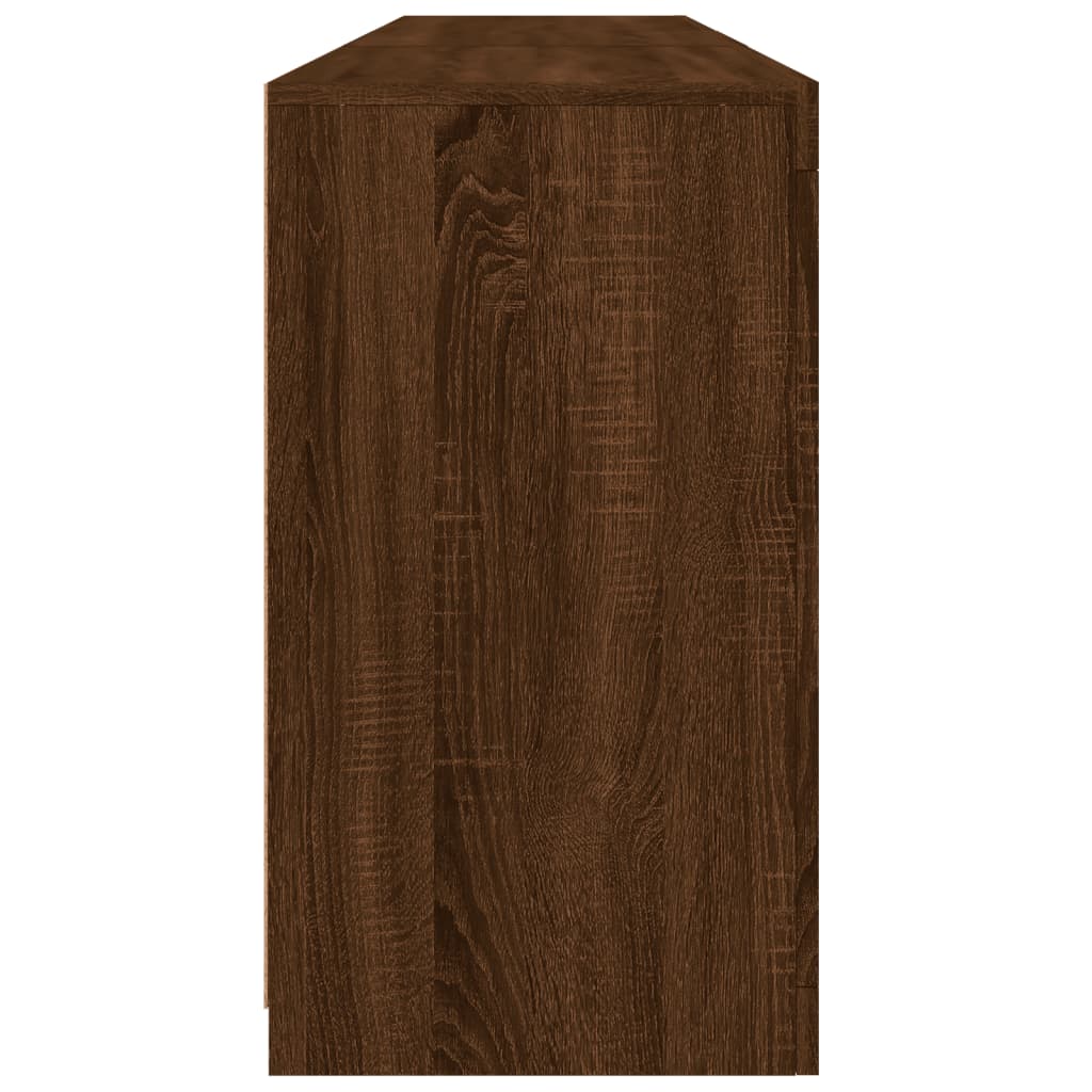 Aparador com luzes LED 162x37x67 cm carvalho castanho