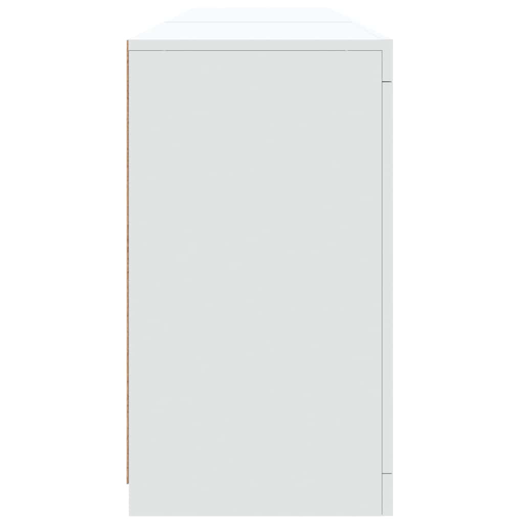 Aparador com luzes LED 181,5x37x67 cm branco