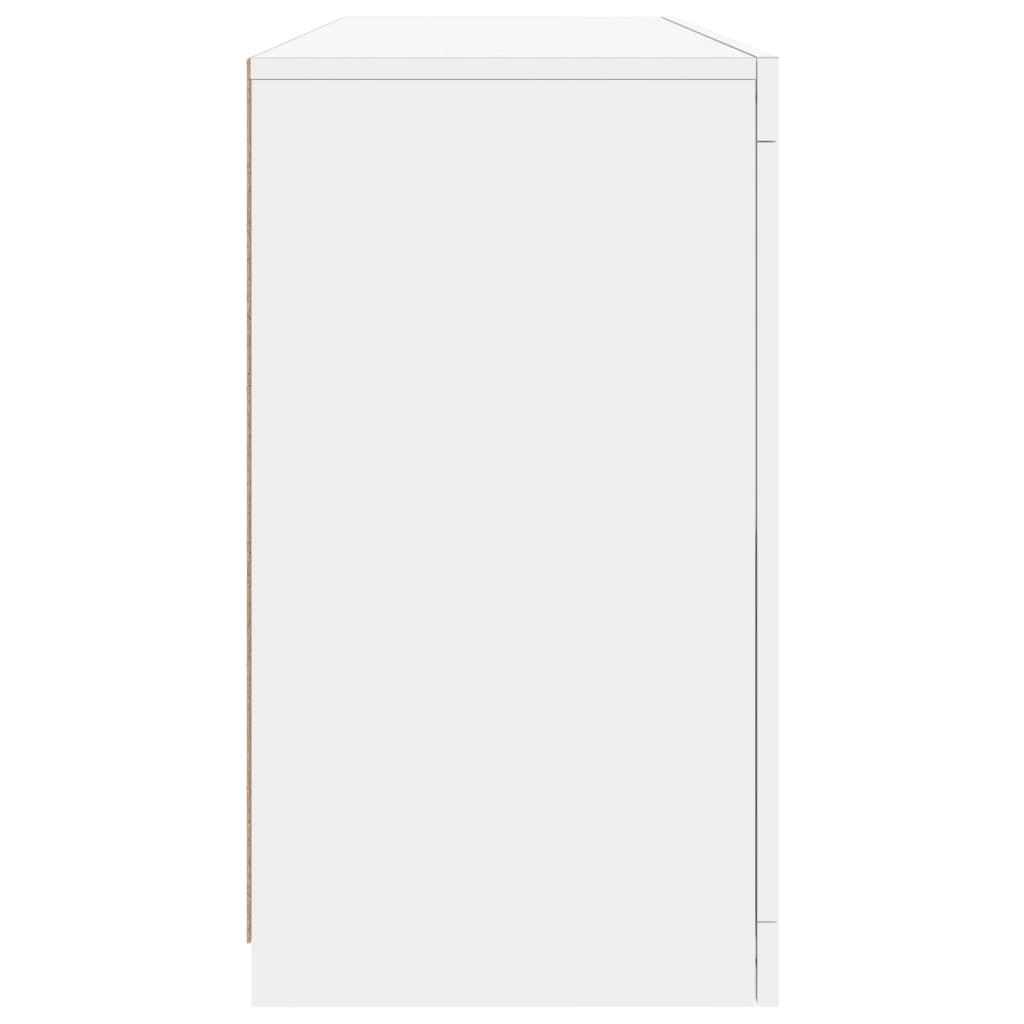 Aparador com luzes LED 142,5x37x67 cm branco