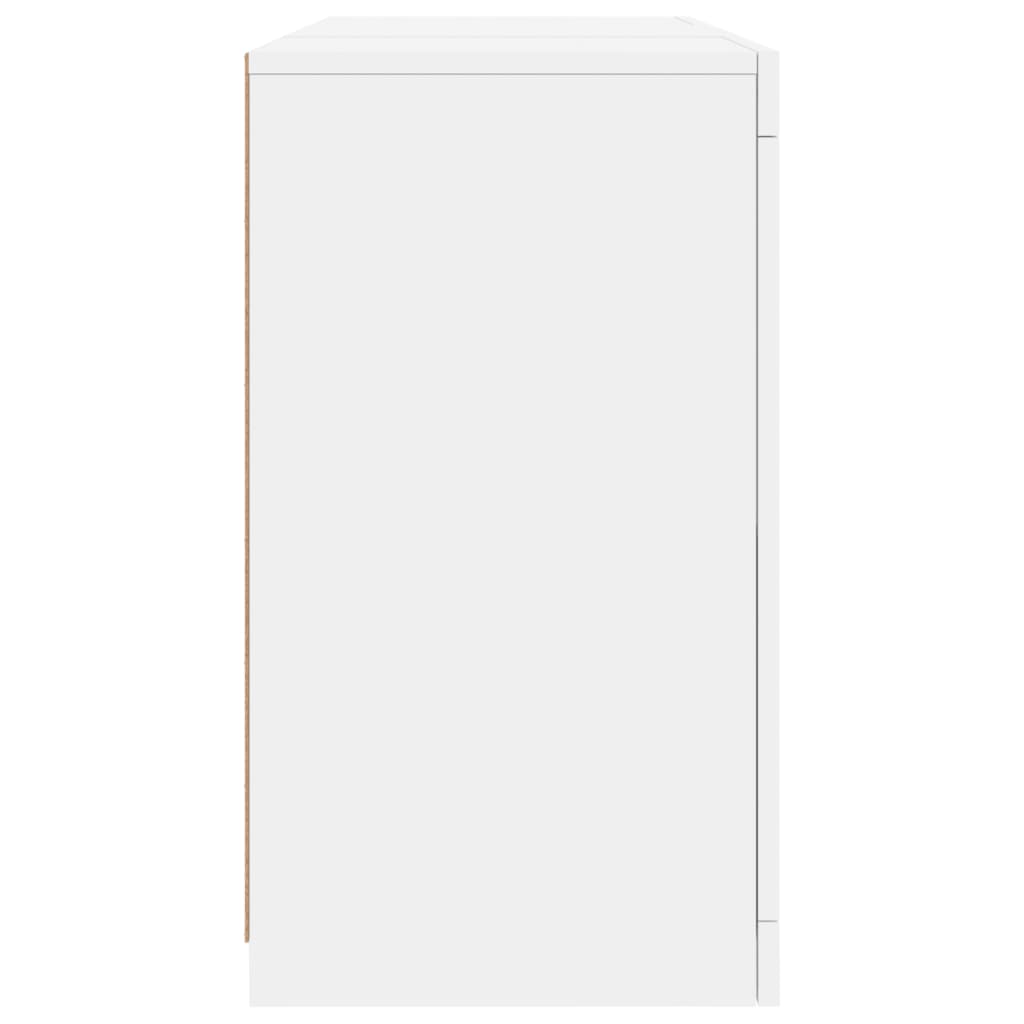 Aparador com luzes LED 123x37x67 cm branco