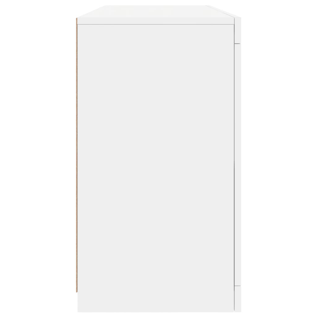 Aparador com luzes LED 142,5x37x67 cm branco