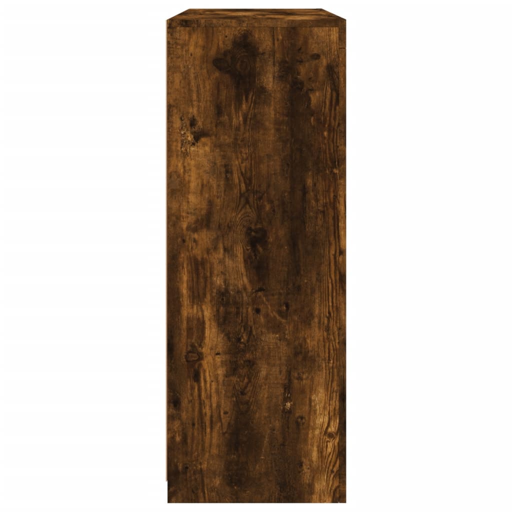 Aparadores c/ LEDs 3 pcs derivados de madeira carvalho fumado