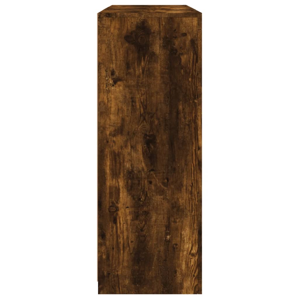 Aparadores c/ LEDs 3 pcs derivados de madeira carvalho fumado