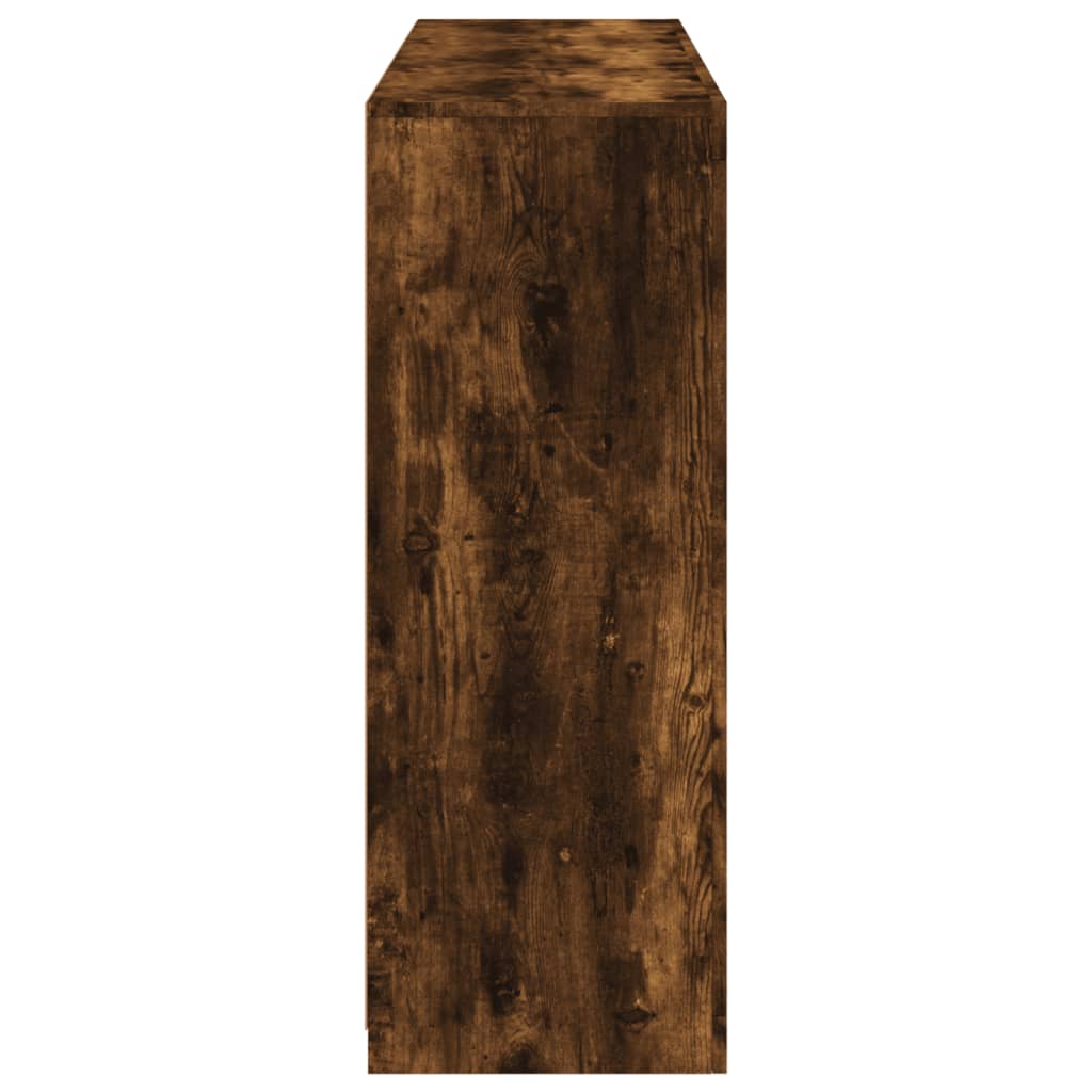 Aparadores c/ LEDs 3 pcs derivados de madeira carvalho fumado