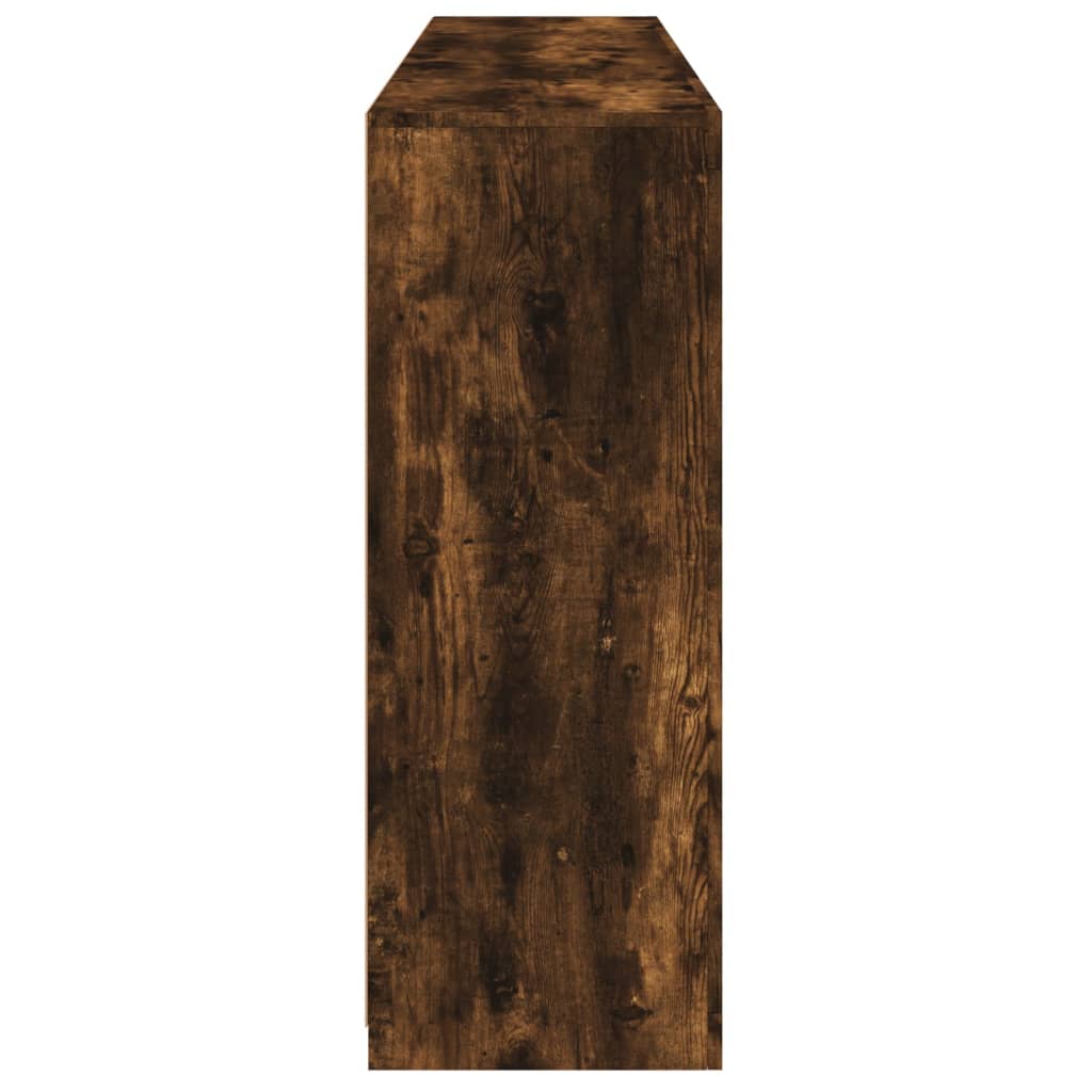 Aparadores c/ LEDs 3 pcs derivados de madeira carvalho fumado