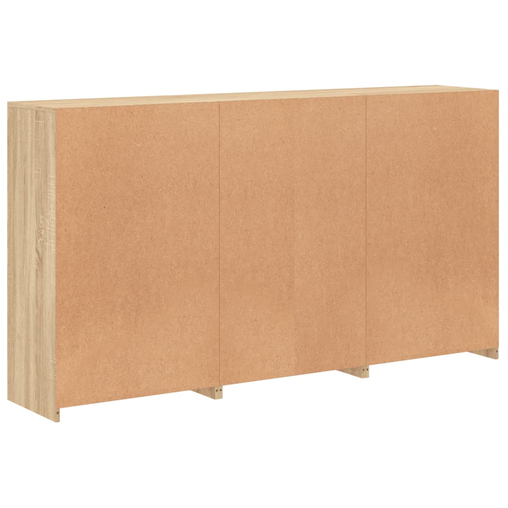 Aparador com luzes LED 181,5x37x100 cm carvalho sonoma