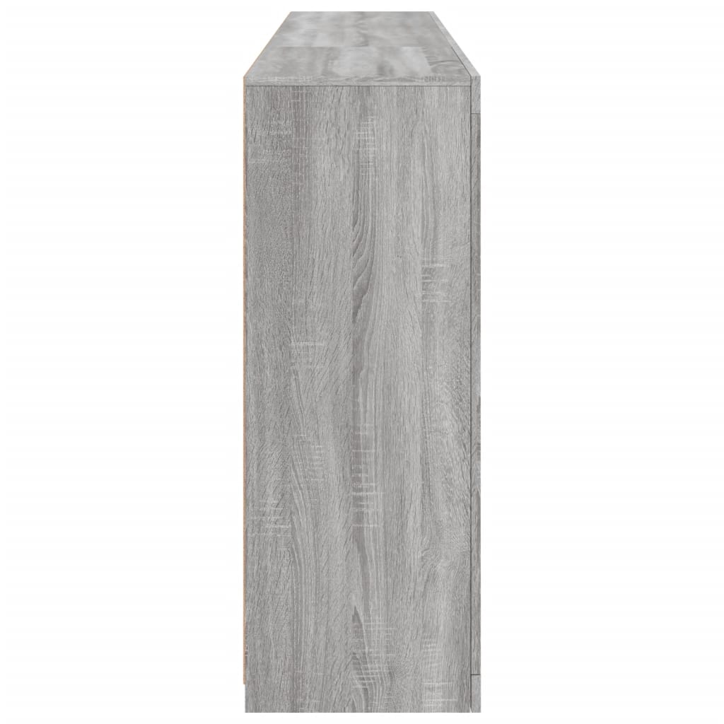 Aparador com luzes LED 181,5x37x100 cm cinzento sonoma