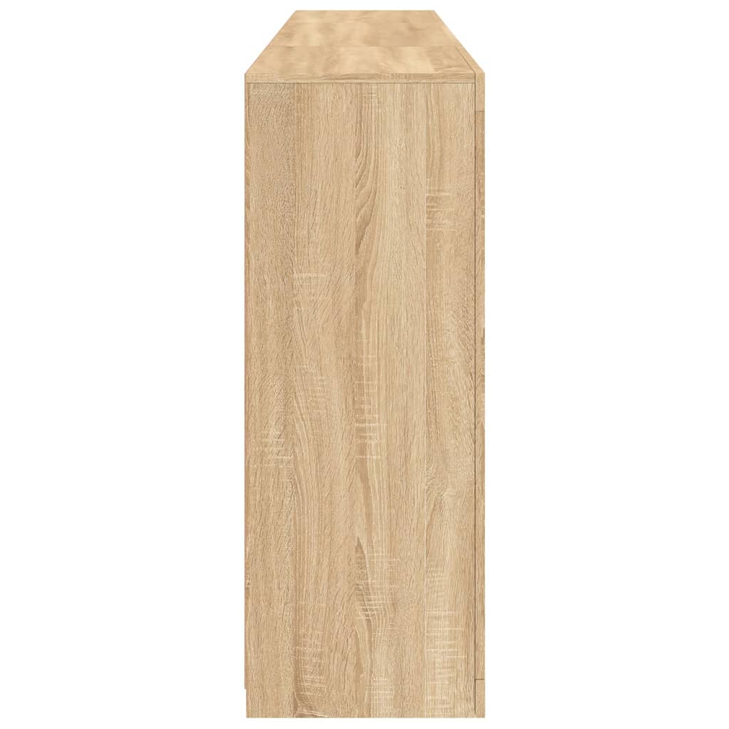 Aparador com luzes LED 202x37x100 cm carvalho sonoma