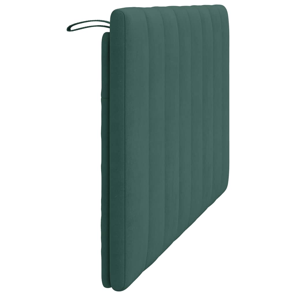 Almofadão de cabeceira Hanko 120 cm veludo verde-escuro