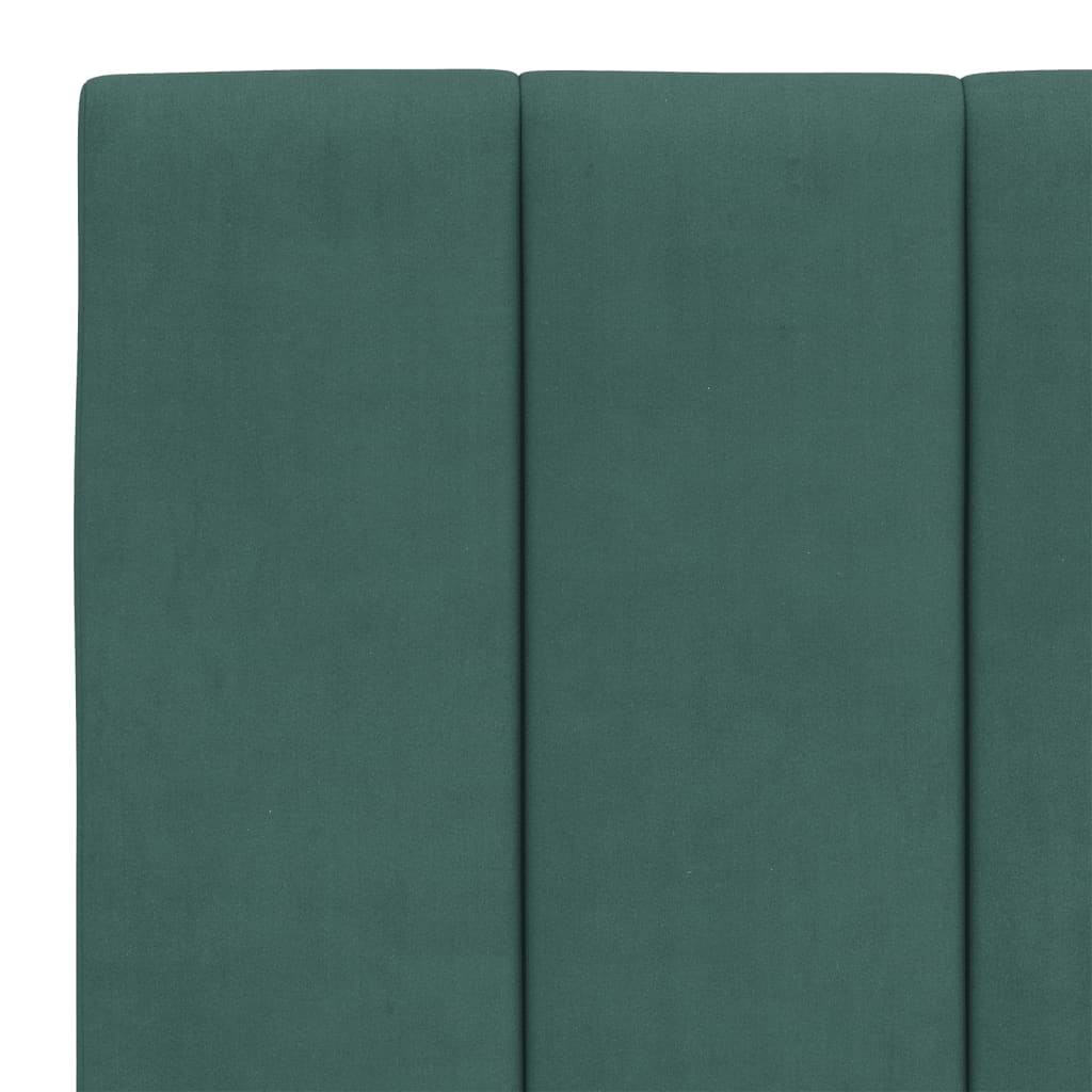Almofadão de cabeceira Hanko 120 cm veludo verde-escuro