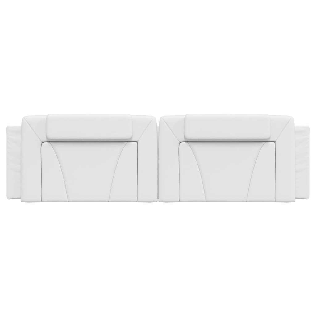 Almofadão de cabeceira Viana 183 cm couro artificial branco
