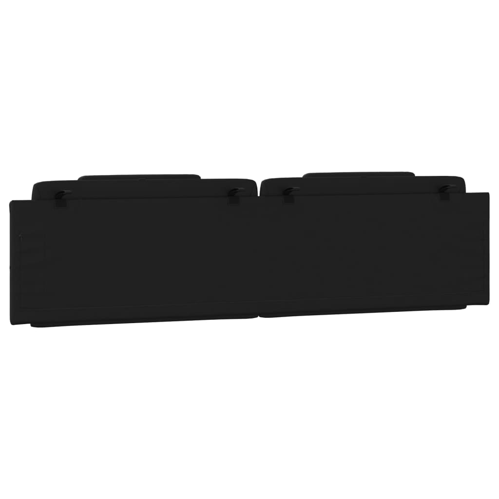 Almofadão de cabeceira Viana 193 cm couro artificial preto