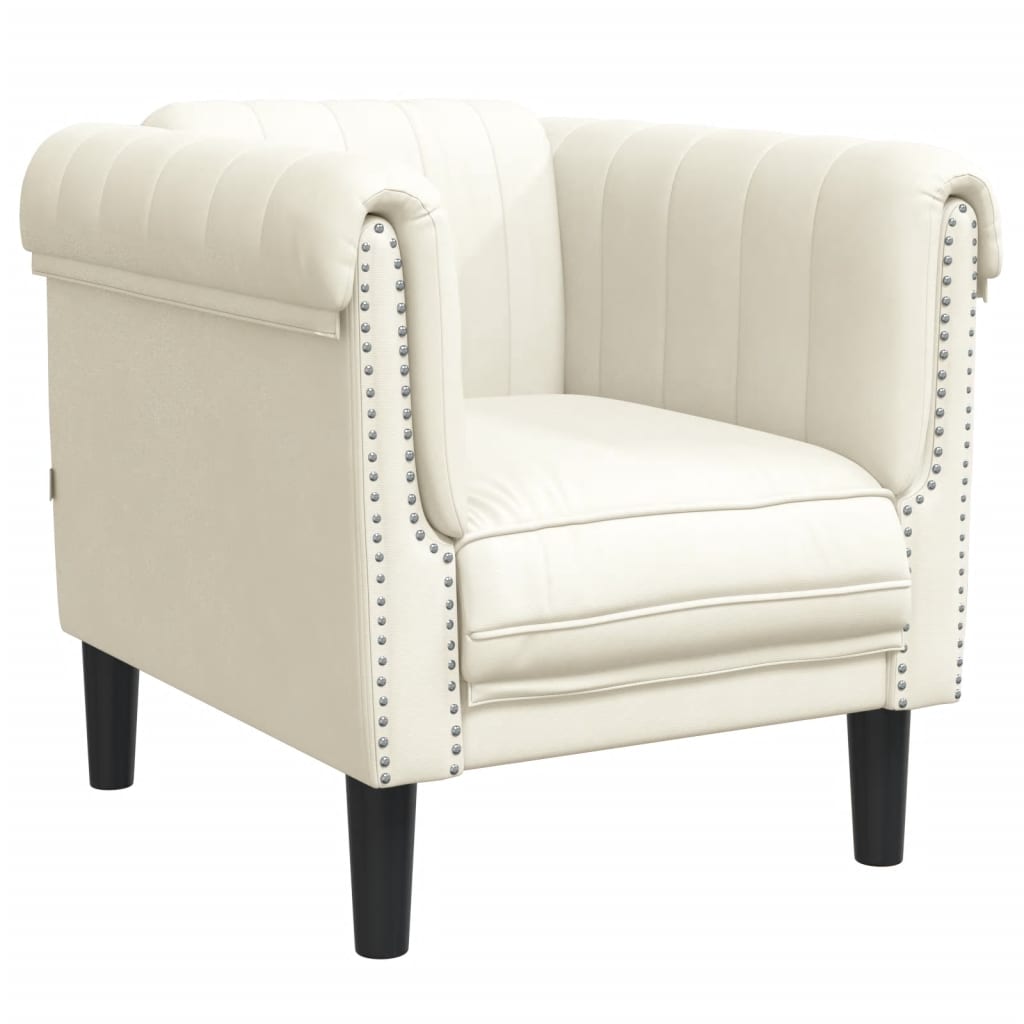 3 pcs conjunto de sofás veludo cor creme