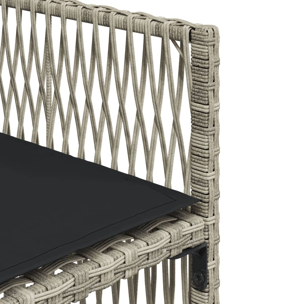 5 pcs conjunto de jantar p/ jardim c/ almofadões cinzento claro