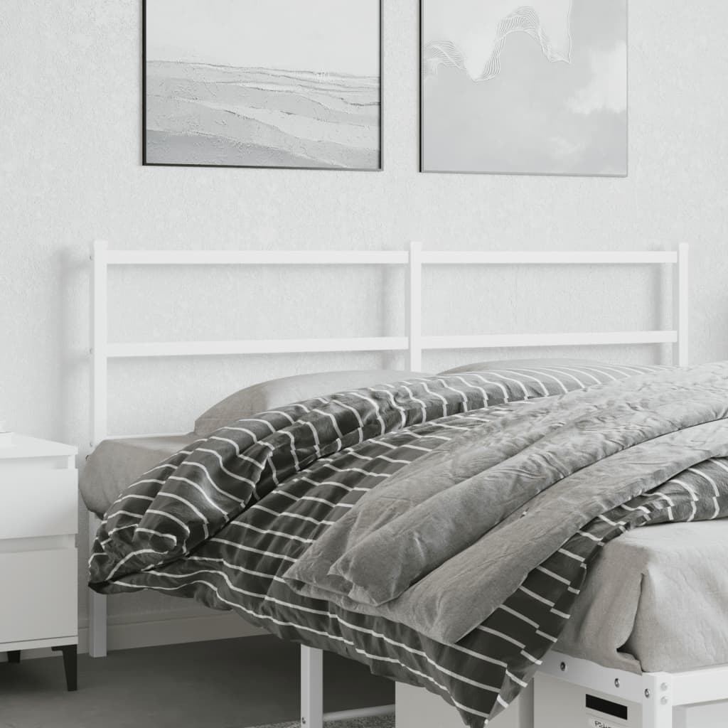 Cabeceira de cama 160 cm metal branco