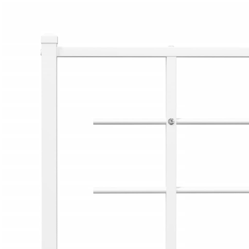 Estrutura de cama em metal com cabeceira 107x203 cm branco