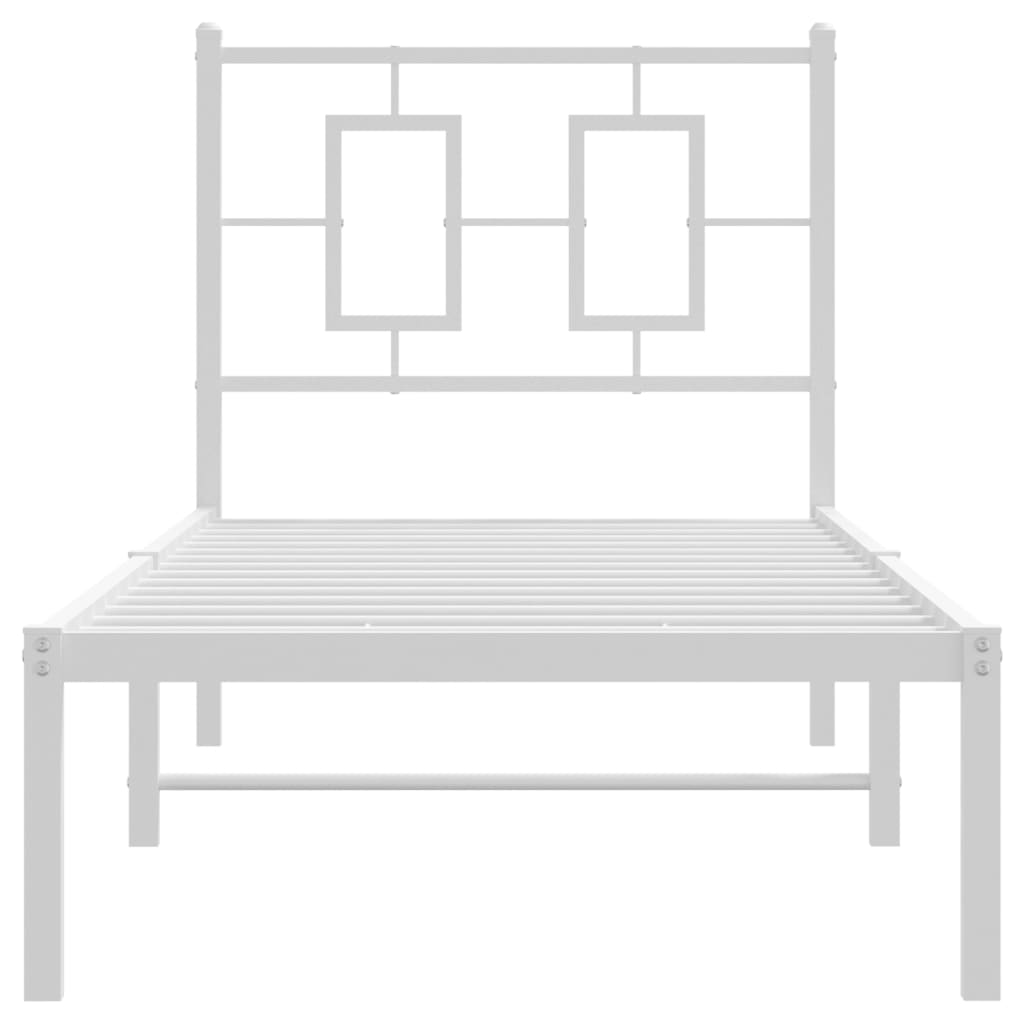 Estrutura de cama sem colchão com cabeceira 75x190 cm branco