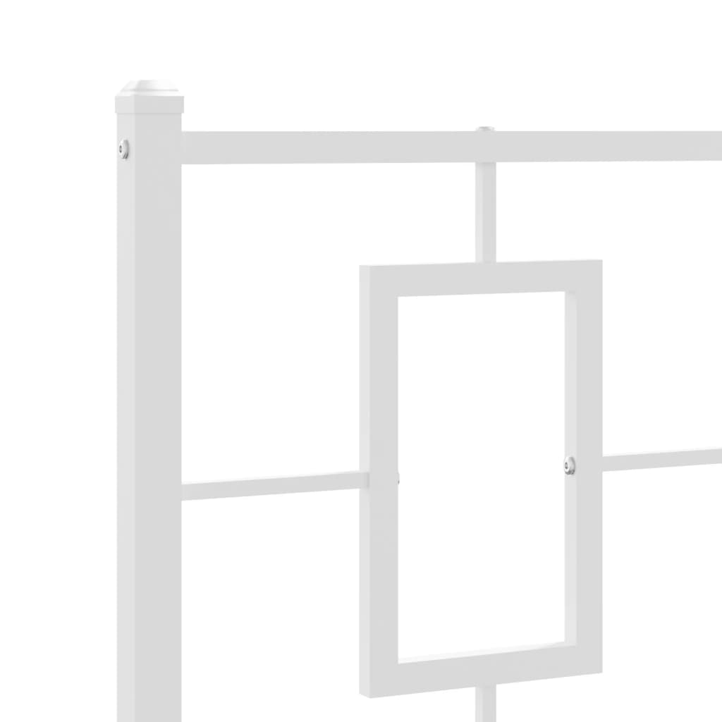 Estrutura de cama sem colchão com cabeceira 75x190 cm branco