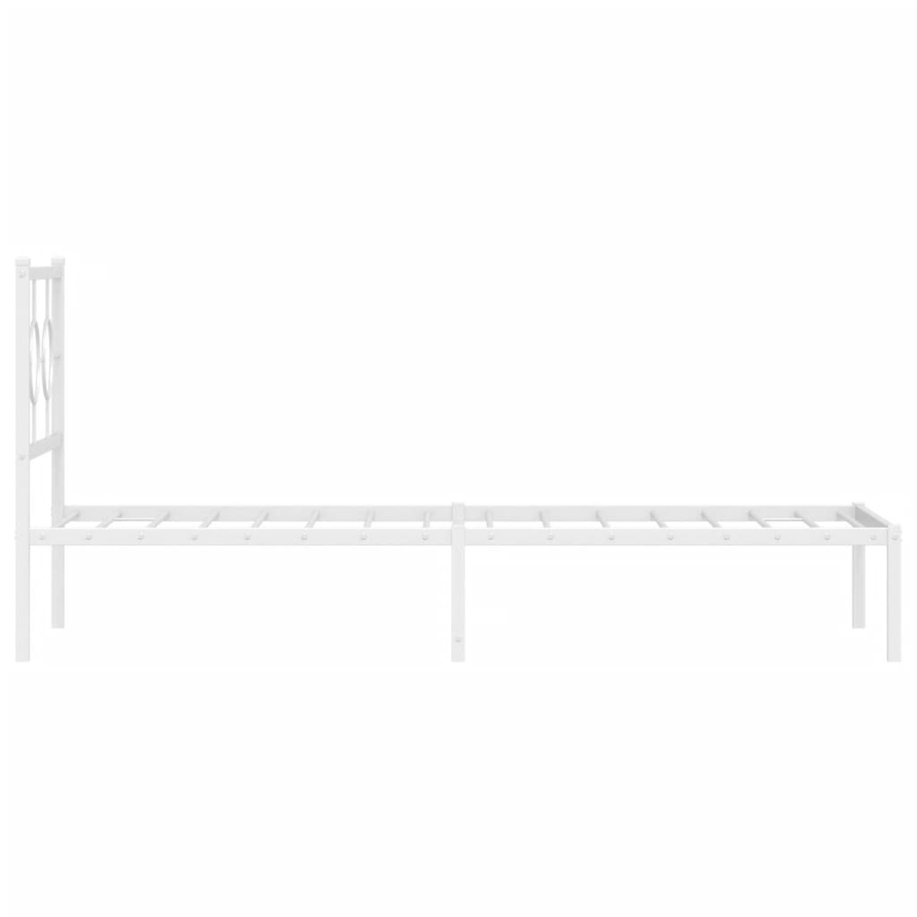 Estrutura de cama sem colchão com cabeceira 75x190 cm branco