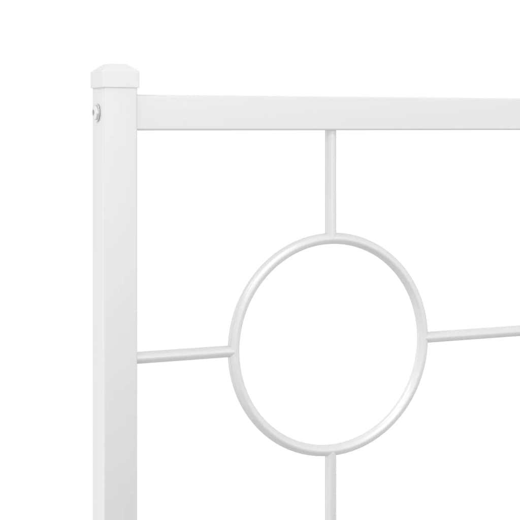 Estrutura de cama sem colchão com cabeceira 75x190 cm branco