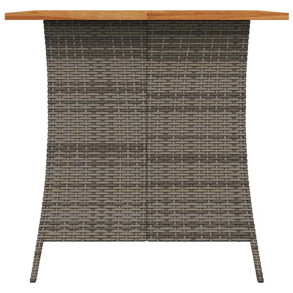 5 pcs conjunto de jantar p/ jardim c/ almofadões vime PE cinza