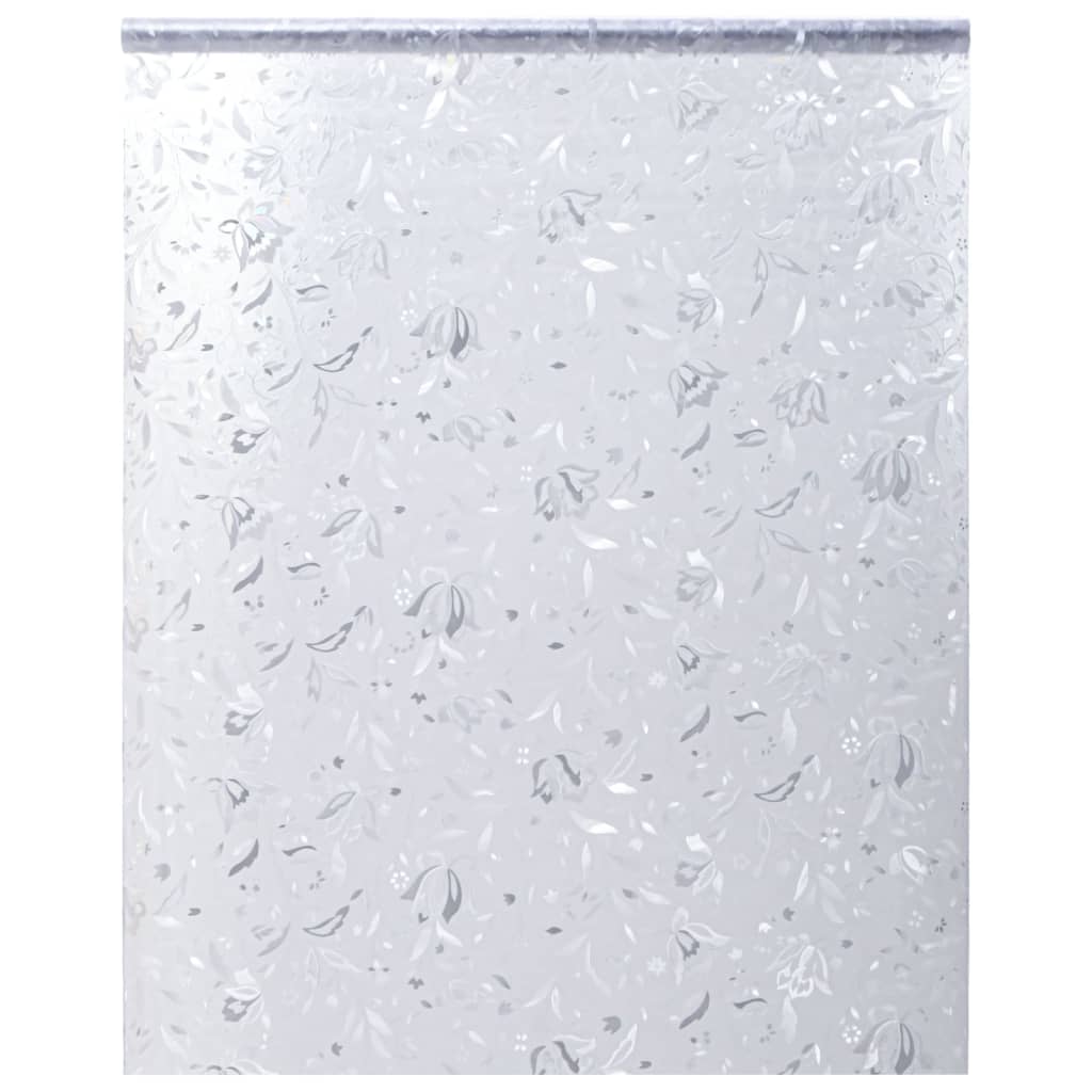 Película para janela fosca 60x500 cm PVC padrão de flor