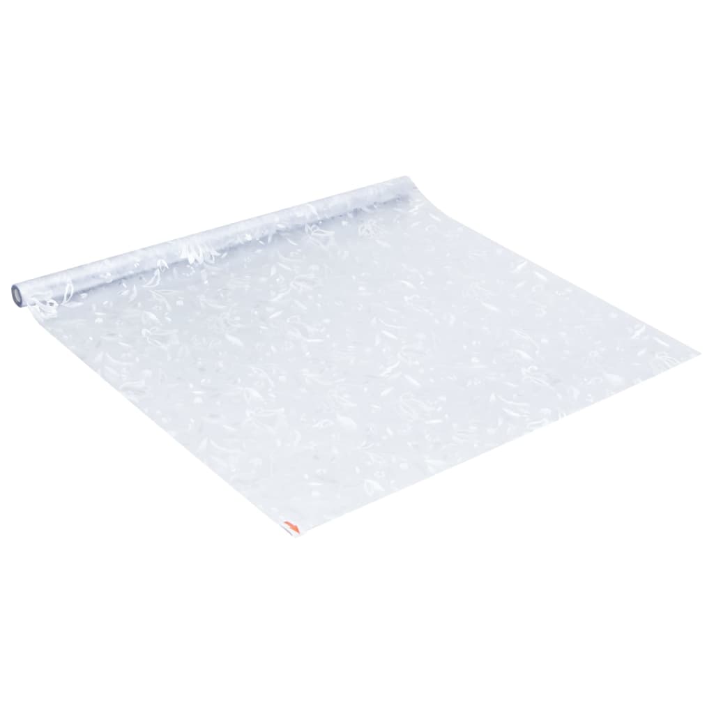 Película para janela fosca 60x500 cm PVC padrão de flor