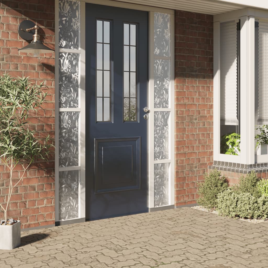 Película para janela fosca 60x500 cm PVC padrão de flor