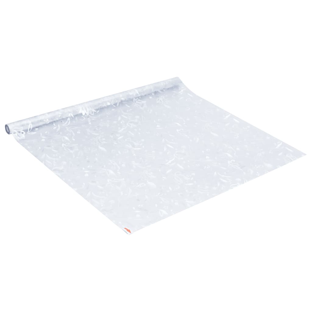 Película para janela fosca 60x500 cm PVC padrão de flor
