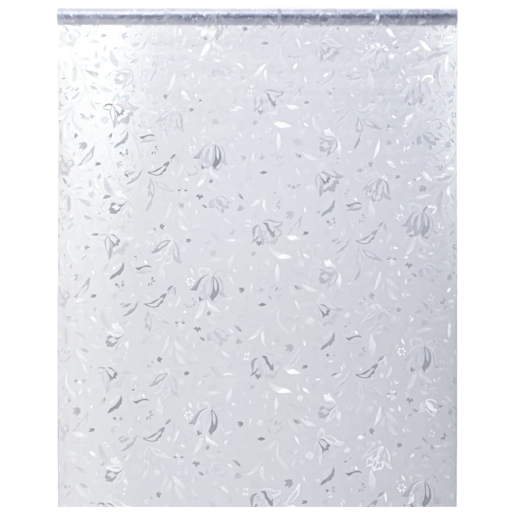Película para janela fosca 60x500 cm PVC padrão de flor