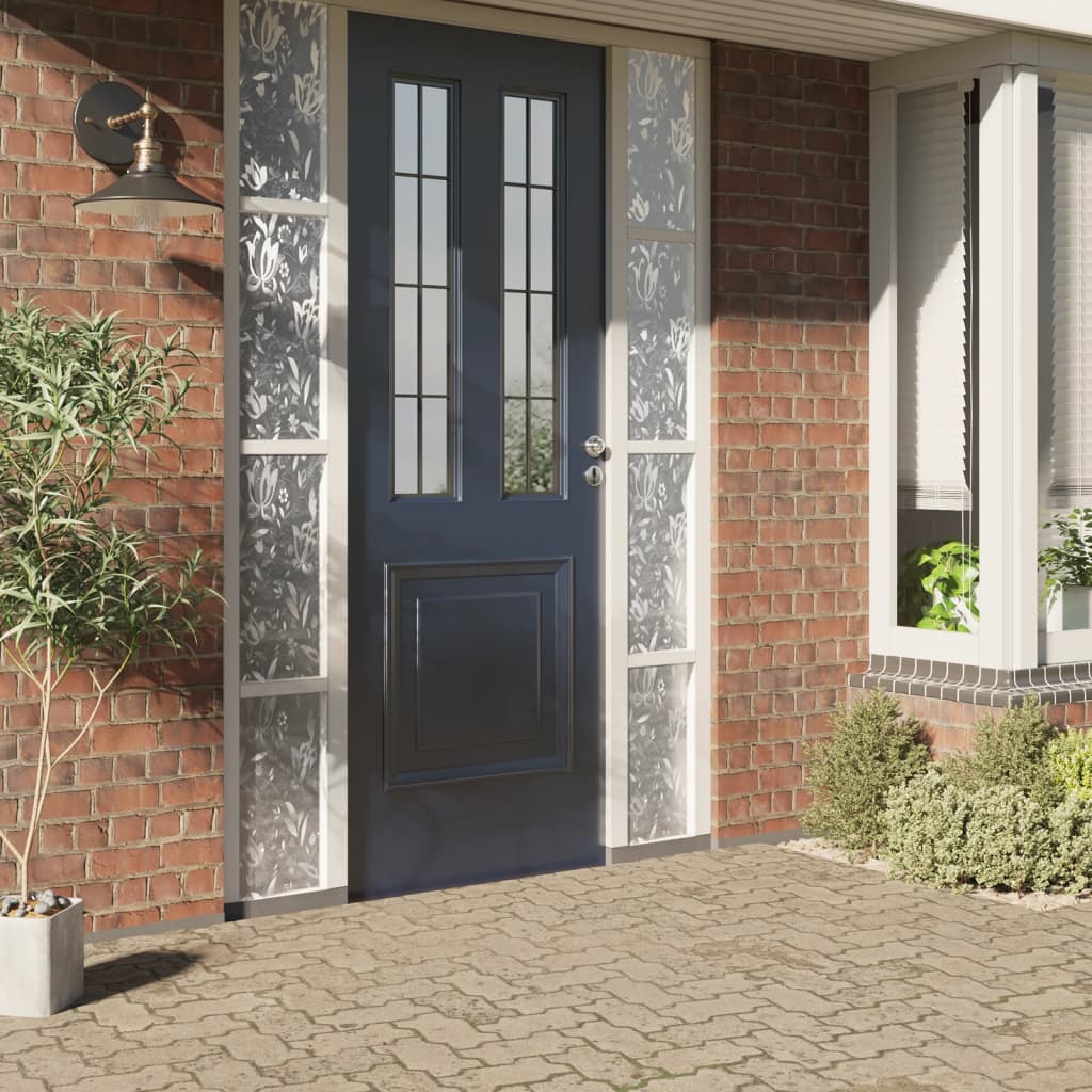 Película para janela fosca 60x500 cm PVC padrão de flor