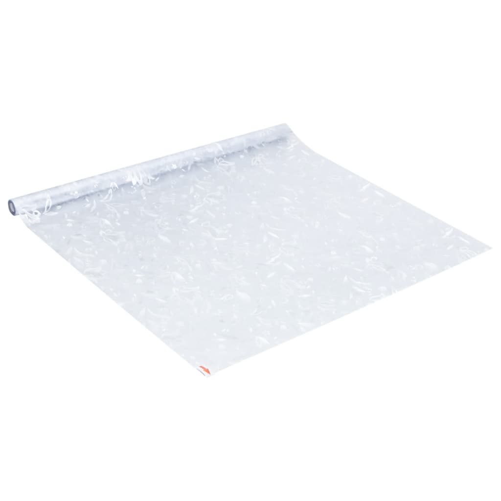 Película para janela fosca 60x500 cm PVC padrão de flor