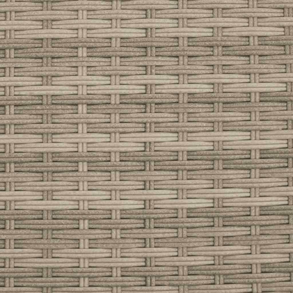 Sofá de jardim 2lugares c/guarda-sol bancos vime PE cinza-claro