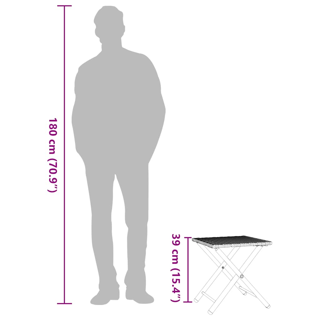 5 pcs conjunto de jantar p/ jardim dobrável vime PE cinza-claro