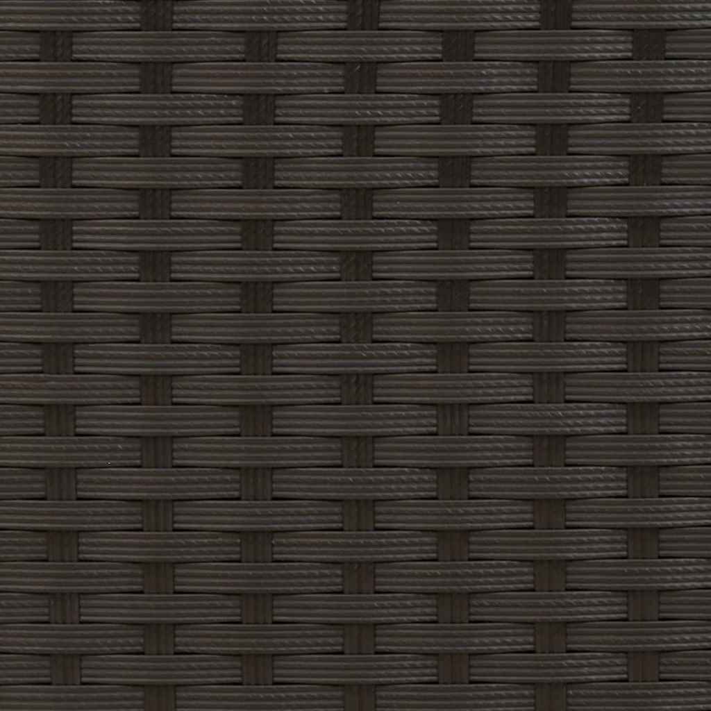 Sofá de jardim de 2 lugares com bancos vime PE preto