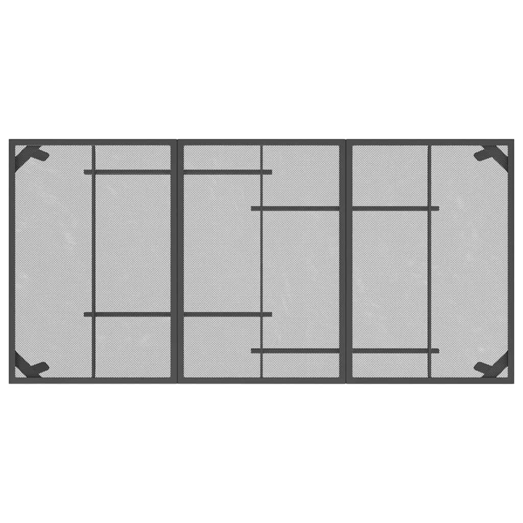 7 pcs conjunto de jantar para jardim rede de metal antracite